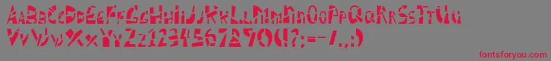 SCHIZM   Font – Red Fonts on Gray Background