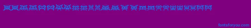 Schmetterlinge Font – Blue Fonts on Purple Background