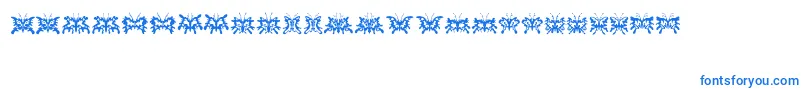 Schmetterlinge-Schriftart – Blaue Schriften