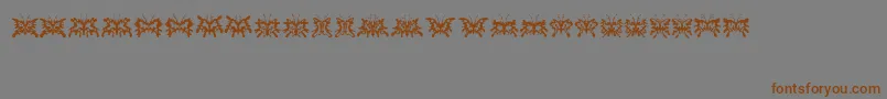 Schmetterlinge Font – Brown Fonts on Gray Background