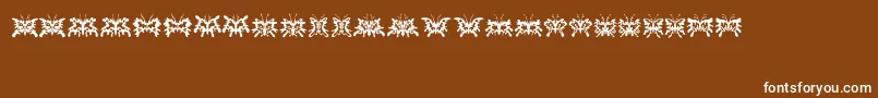 フォントSchmetterlinge – 茶色の背景に白い文字