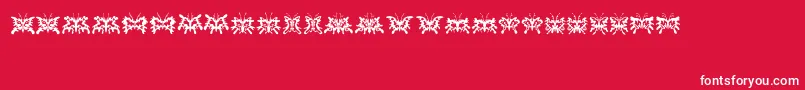 Schmetterlinge Font – White Fonts on Red Background