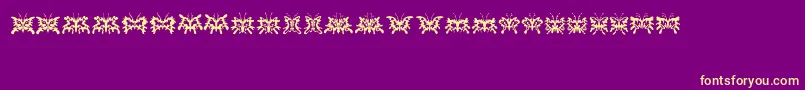 Schmetterlinge Font – Yellow Fonts on Purple Background