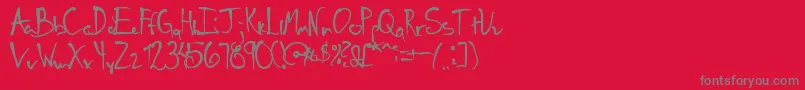 schneller-Schriftart – Graue Schriften auf rotem Hintergrund