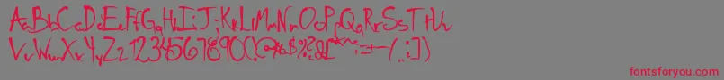 schneller Font – Red Fonts on Gray Background