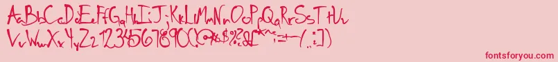 Шрифт schneller – красные шрифты на розовом фоне