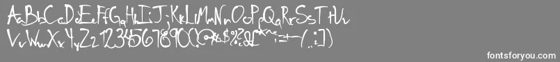 フォントschneller – 灰色の背景に白い文字