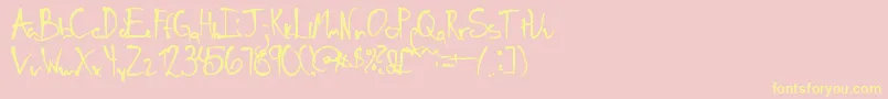 schneller Font – Yellow Fonts on Pink Background