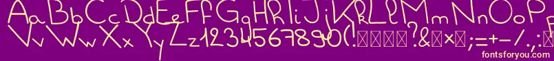 Scholar Font – Yellow Fonts on Purple Background