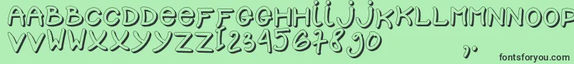 SCHOOL D3 Font – Black Fonts on Green Background