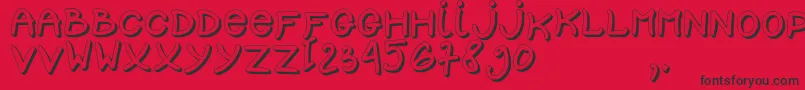 SCHOOL D3 Font – Black Fonts on Red Background