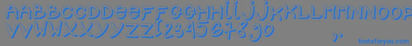 SCHOOL D3 Font – Blue Fonts on Gray Background