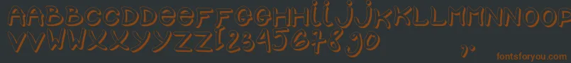 SCHOOL D3 Font – Brown Fonts on Black Background