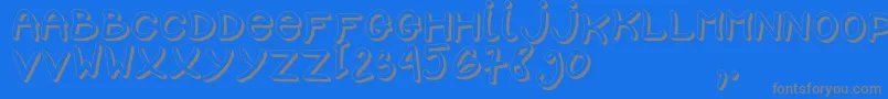 SCHOOL D3 Font – Gray Fonts on Blue Background