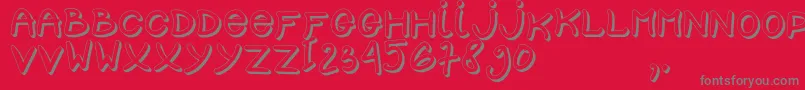 SCHOOL D3 Font – Gray Fonts on Red Background