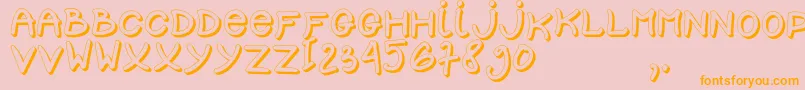 SCHOOL D3 Font – Orange Fonts on Pink Background