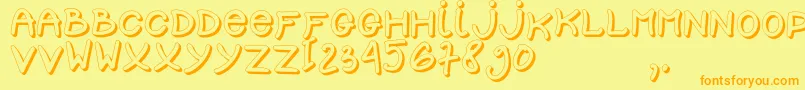 SCHOOL D3 Font – Orange Fonts on Yellow Background