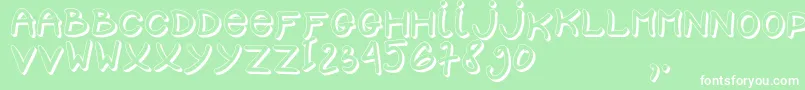 SCHOOL D3 Font – White Fonts on Green Background