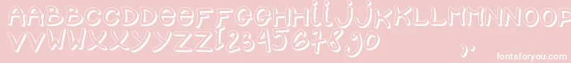 SCHOOL D3-Schriftart – Weiße Schriften auf rosa Hintergrund