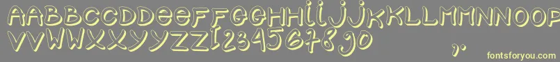 SCHOOL D3 Font – Yellow Fonts on Gray Background