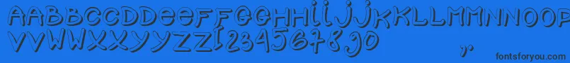 SCHOOL D3-fontti – mustat fontit sinisellä taustalla