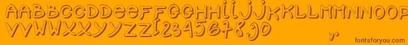 SCHOOL D3 Font – Brown Fonts on Orange Background