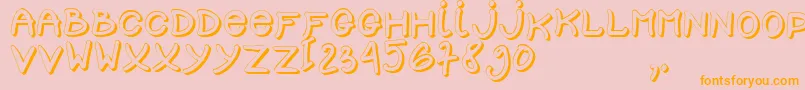 SCHOOL D3 Font – Orange Fonts on Pink Background