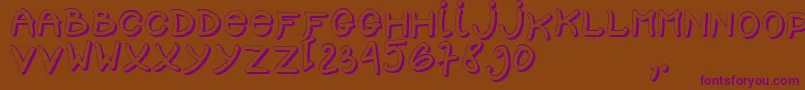 SCHOOL D3 Font – Purple Fonts on Brown Background