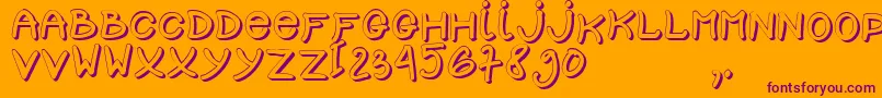 SCHOOL D3 Font – Purple Fonts on Orange Background