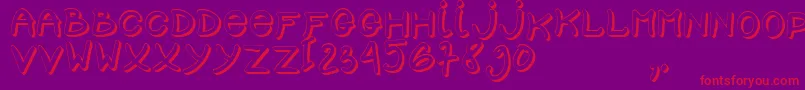 SCHOOL D3 Font – Red Fonts on Purple Background