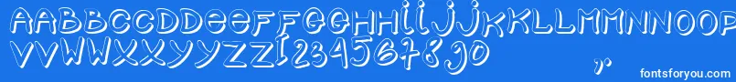 フォントSCHOOL D3 – 青い背景に白い文字