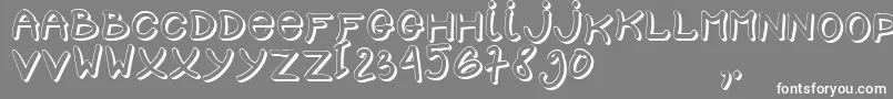 フォントSCHOOL D3 – 灰色の背景に白い文字