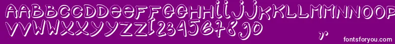 SCHOOL D3 Font – White Fonts on Purple Background