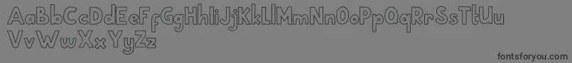 School Holic 1 Font – Black Fonts on Gray Background