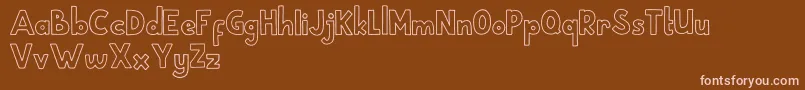 School Holic 1 Font – Pink Fonts on Brown Background
