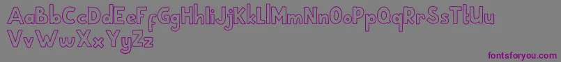 フォントSchool Holic 1 – 紫色のフォント、灰色の背景