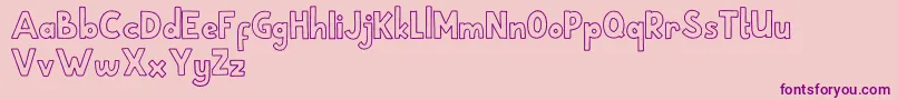 School Holic 1 Font – Purple Fonts on Pink Background