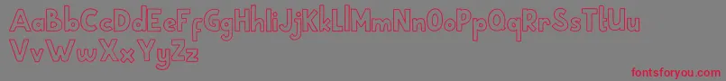 School Holic 1-Schriftart – Rote Schriften auf grauem Hintergrund