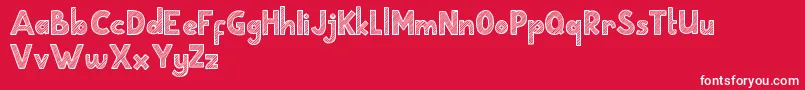School Holic 2 Font – White Fonts on Red Background