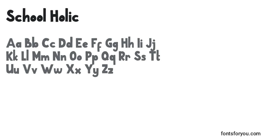 Schriftart School Holic 3 – Alphabet, Zahlen, spezielle Symbole