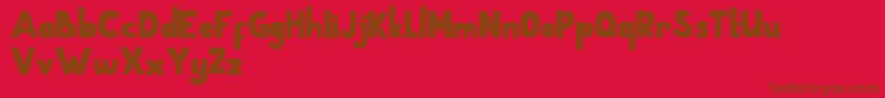 Fonte School Holic 3 – fontes marrons em um fundo vermelho
