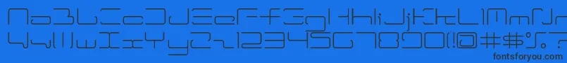 Ltr04.Wireflame Font – Black Fonts on Blue Background