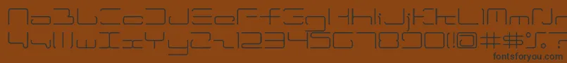 Ltr04.Wireflame Font – Black Fonts on Brown Background