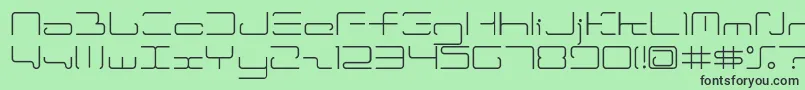 Ltr04.Wireflame Font – Black Fonts on Green Background
