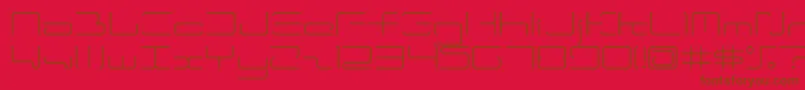 Ltr04.Wireflame Font – Brown Fonts on Red Background