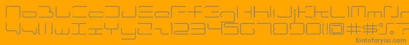 Ltr04.Wireflame Font – Gray Fonts on Orange Background