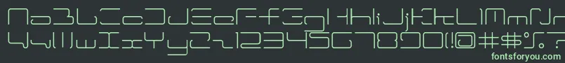 Ltr04.Wireflame Font – Green Fonts on Black Background
