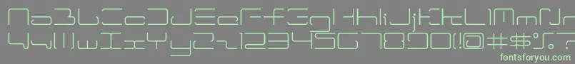 Ltr04.Wireflame Font – Green Fonts on Gray Background