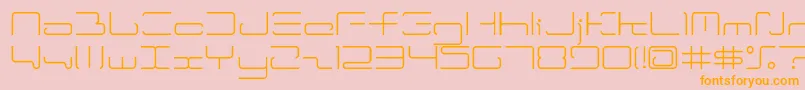 Ltr04.Wireflame Font – Orange Fonts on Pink Background