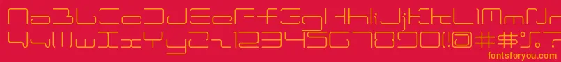 Ltr04.Wireflame Font – Orange Fonts on Red Background